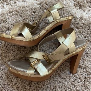 Franco Sarto Gold Stud Heel